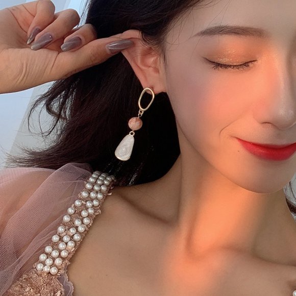 S925 NATURAL STONE EARRINGS - Picture 2 of 11